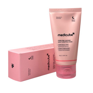 Маска-плёнка для сияния кожи лица PDRN Pink Coffeine Night Wrapping Mask Medicube Маска-плёнка для сияния кожи лица PDRN Pink Coffeine Night Wrapping Mask Medicube