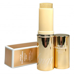 Крем-база для лица с сиянием Gold Collagen Ampoule Stick The Face Shop