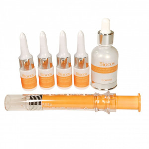 Набор антивозрастных средств  Biocos Luminous Effect Collagen Vitamin C Powder Ampoule Set Coreana